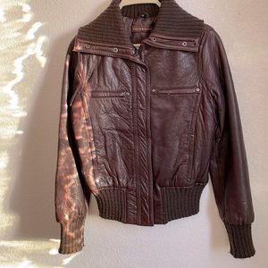 Knoles & Carter brown leather jacket